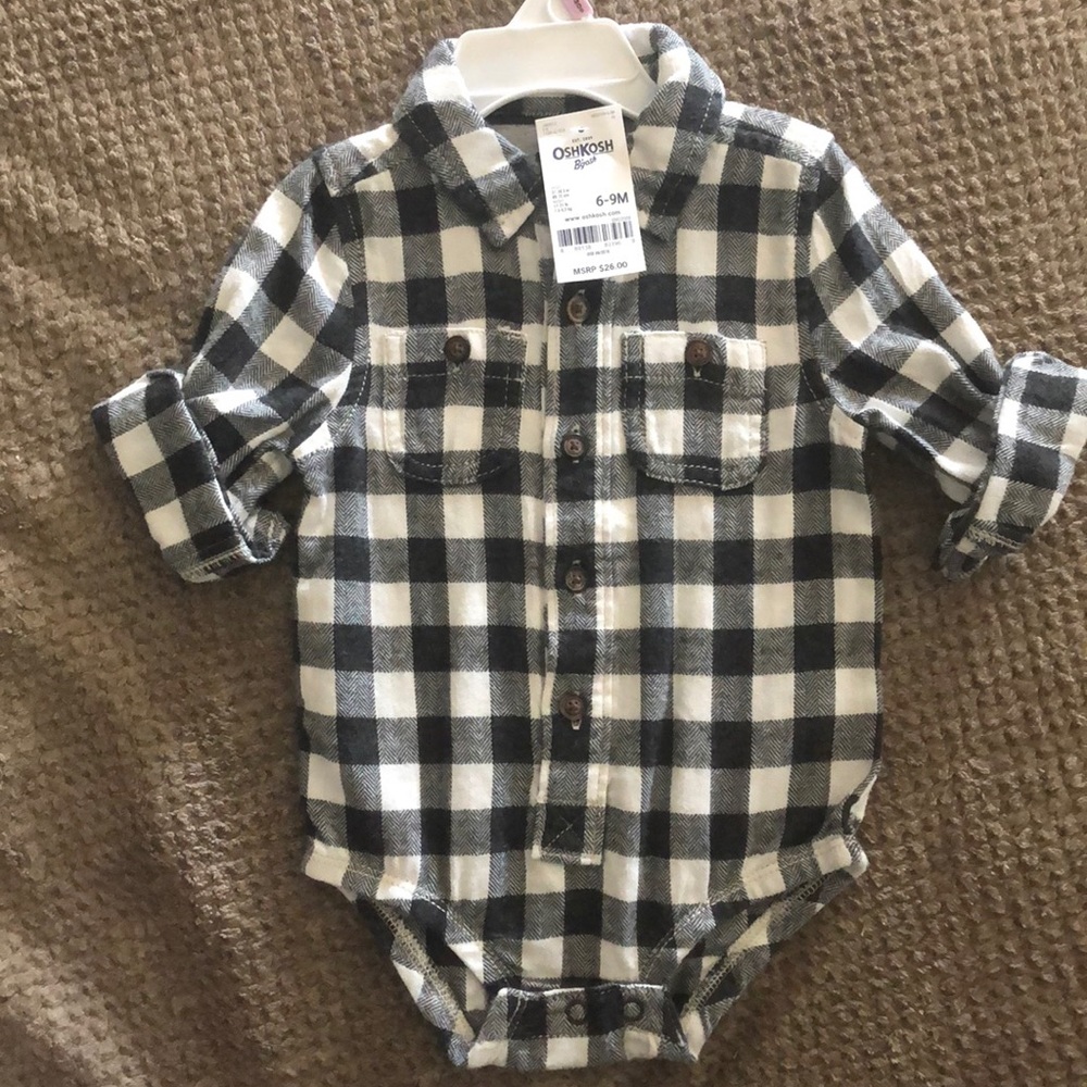 6-9m boys flannel